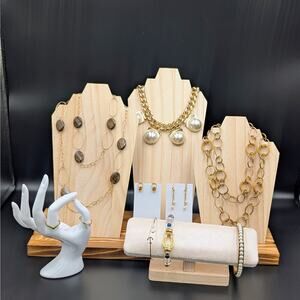 Golden Glam Mixed Jewelry Lot – Monet, French Connection & more (10 pcs)